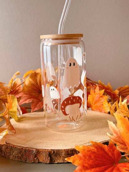 Mushroom Ghost Glass Tumbler