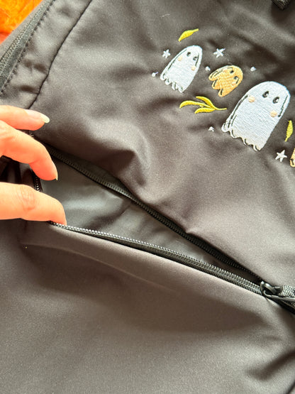 Ghost Embroidered Backpack