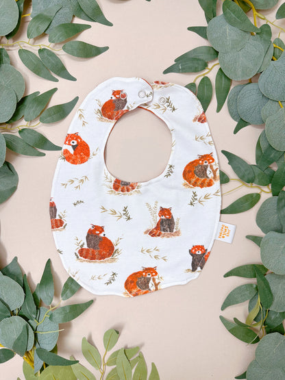 Red Panda Bib - Rounded