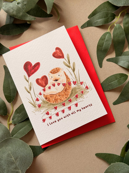 Hedgehog Love Card