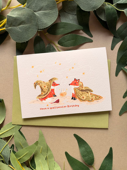 Fox Spell Birthday Card