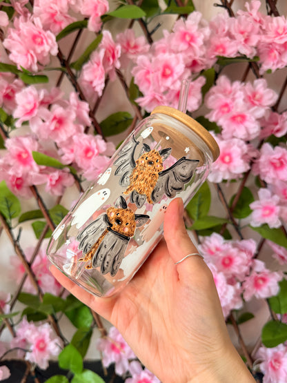 Bat Ghost Glass Tumbler