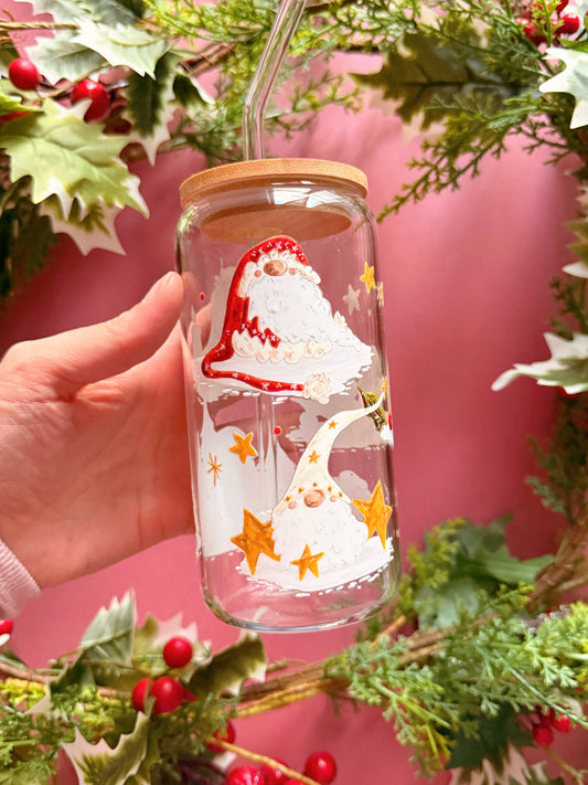 Christmas Gonks Glass Tumbler
