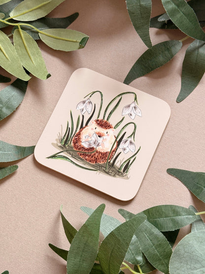 Snowdrop Hedgehog Coaster