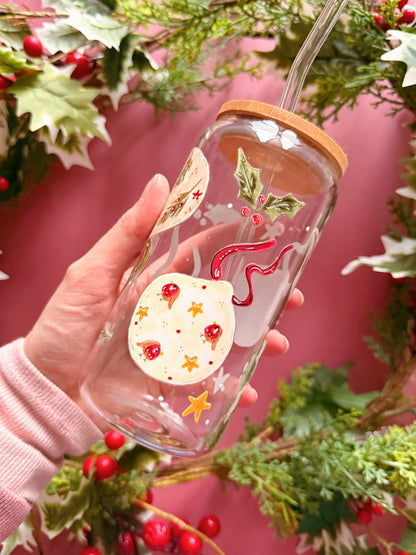 Christmas Baubles Glass Tumbler