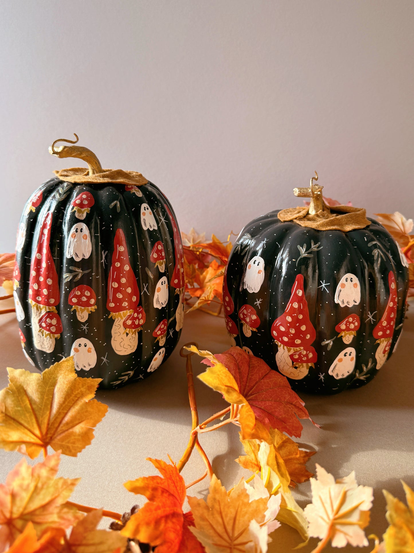 Mushroom Ghost Pumpkin