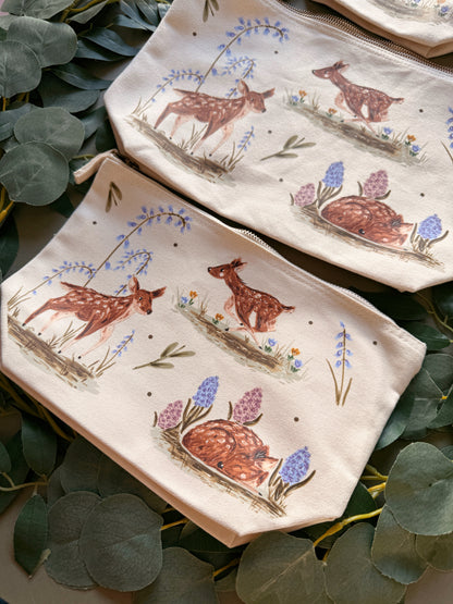 Spring Deer Zip Bag