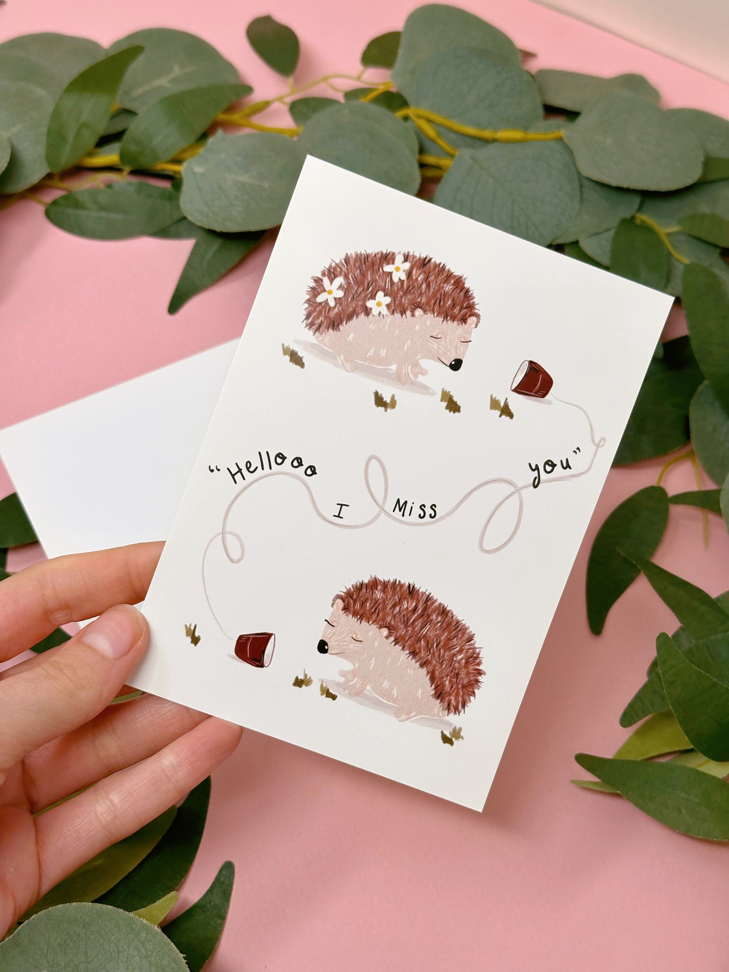 Hedgehog Miss You Postcard