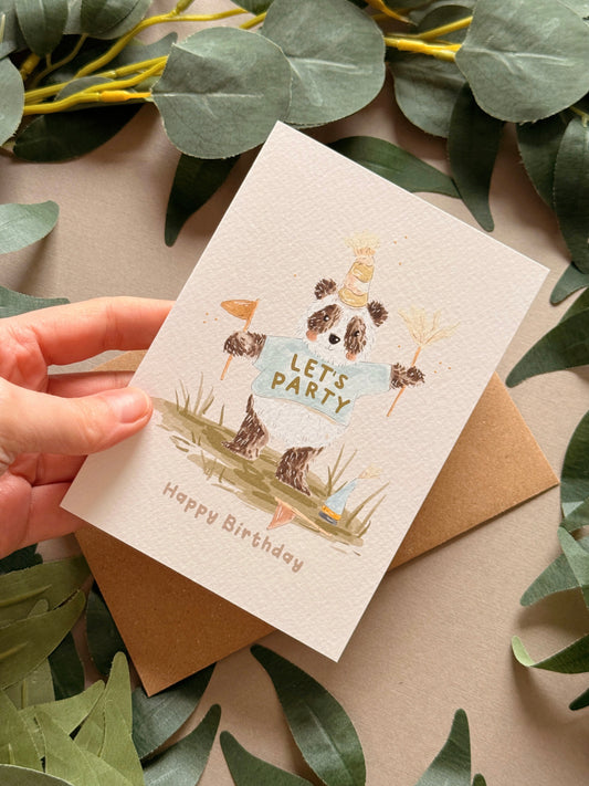 Party Panda Birthday Card