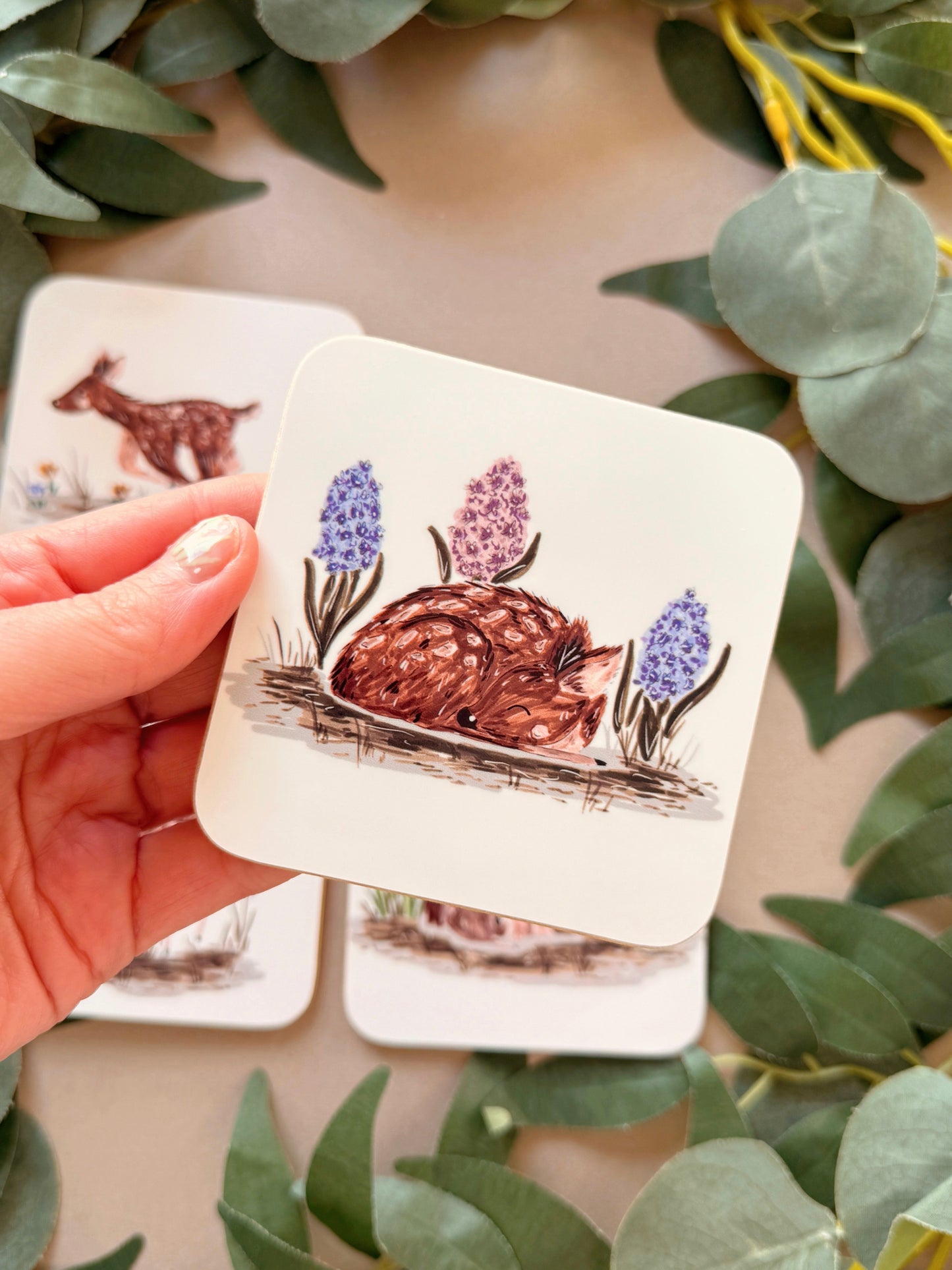 Spring Deer Coaster