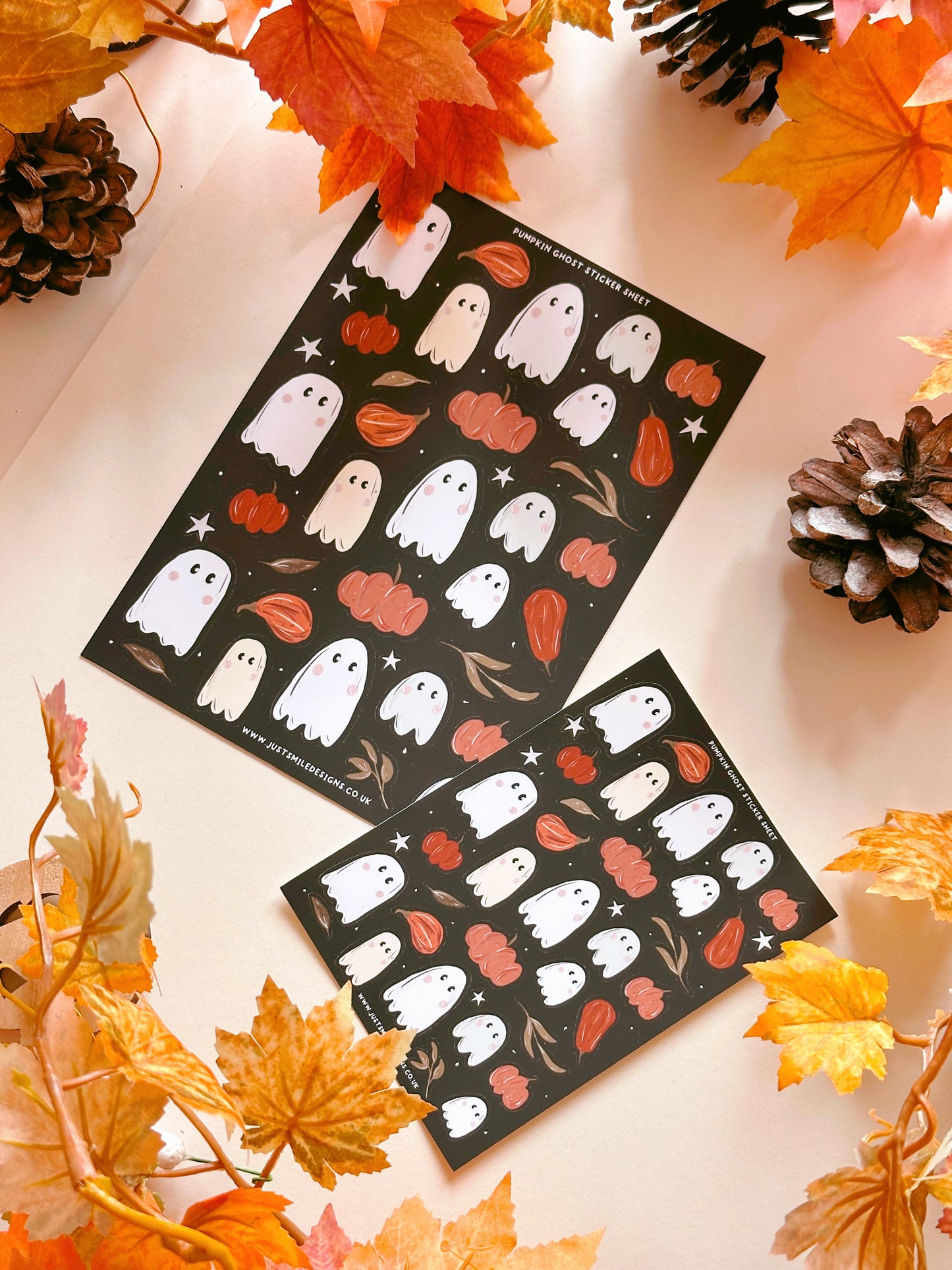 Pumpkin Ghost Sticker Sheet