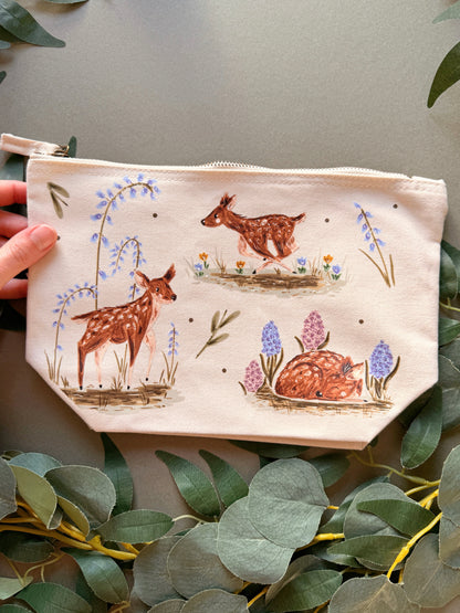 Spring Deer Zip Bag