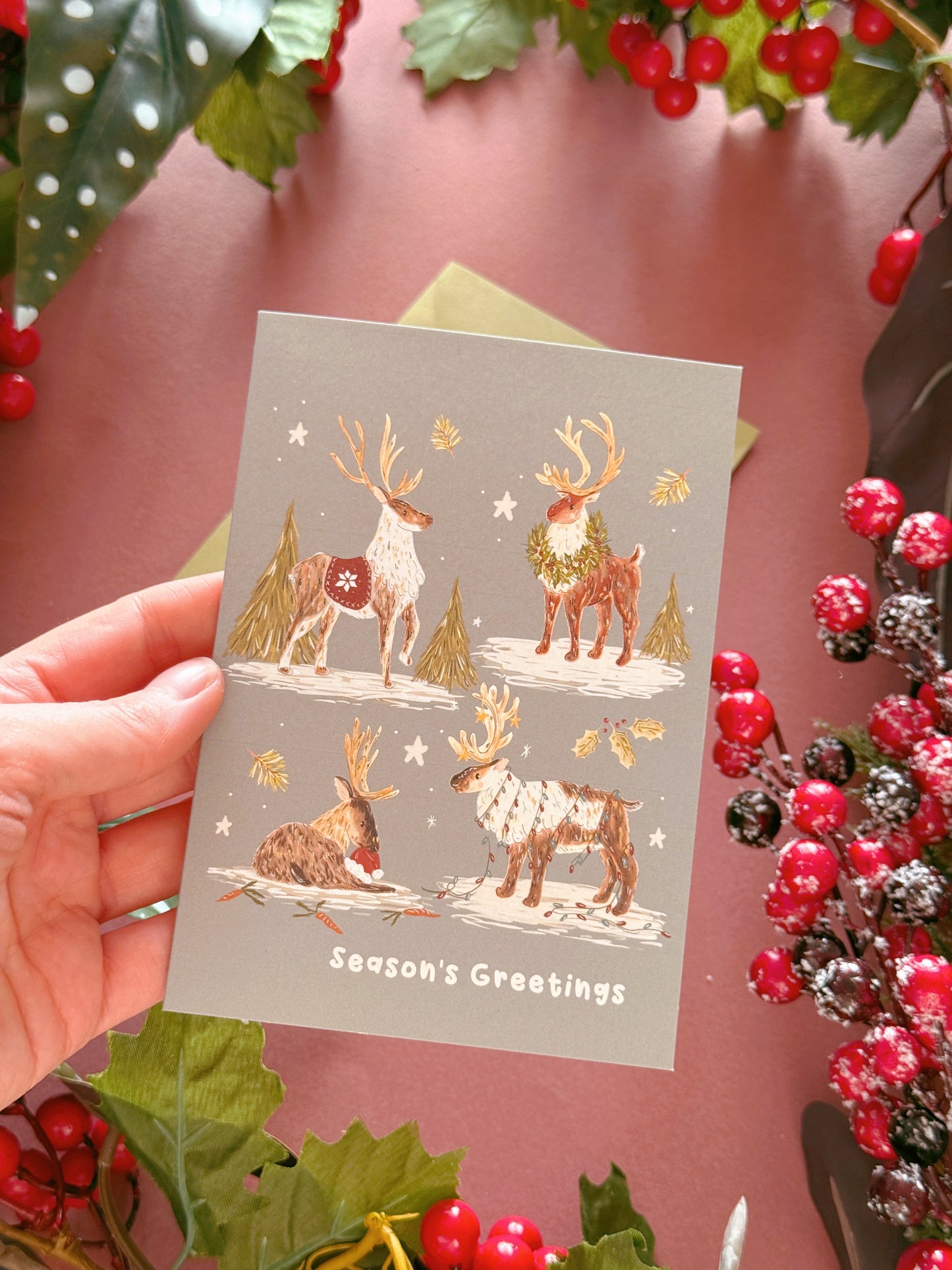 Reindeers Christmas Card