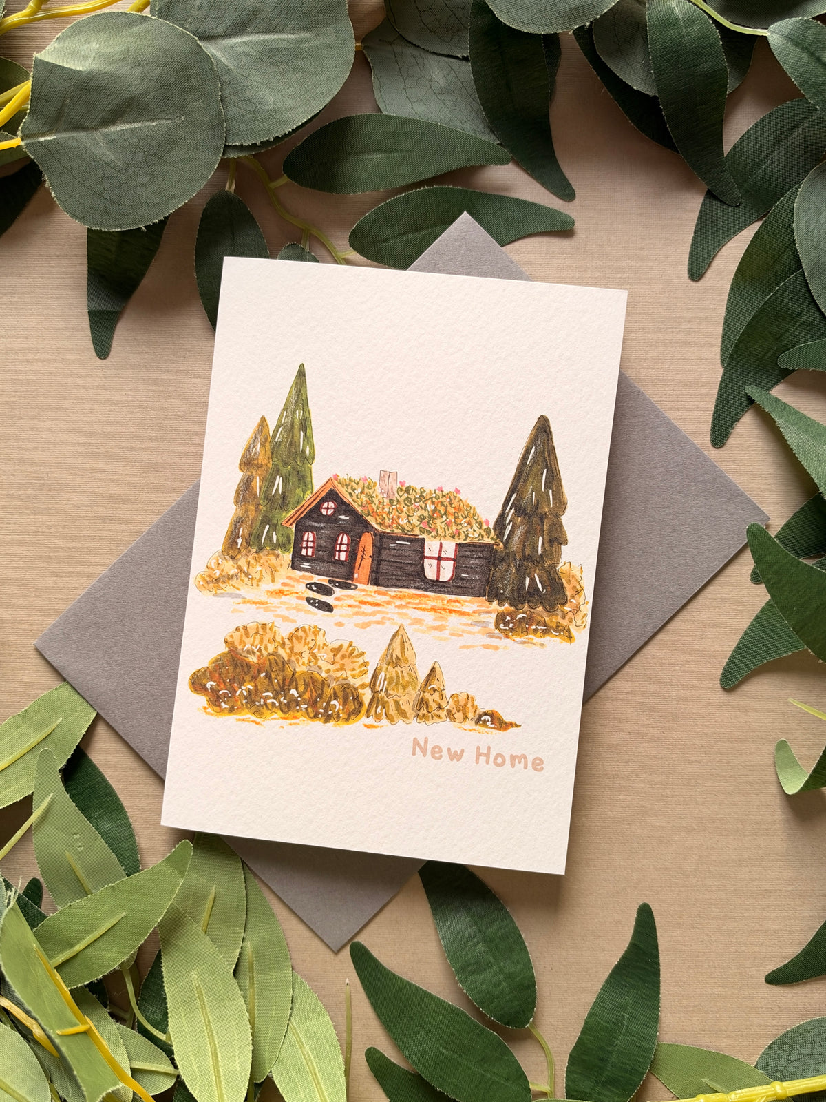 Cabin New Home Card