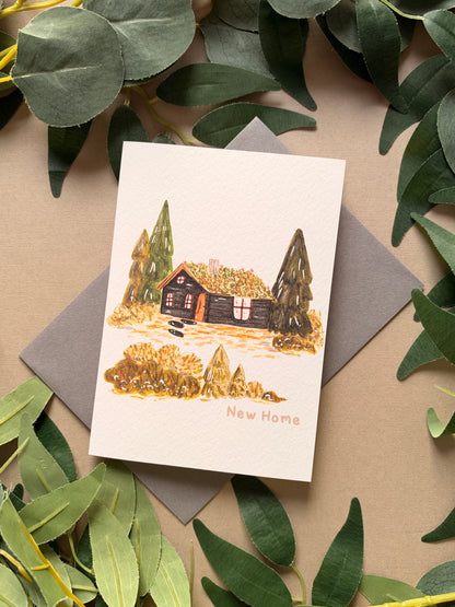 Cabin New Home Card