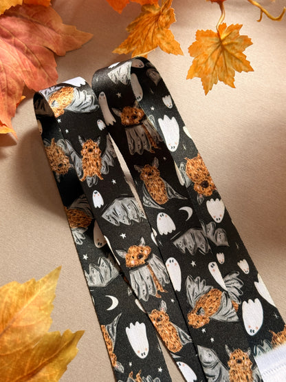 Bat Ghost Lanyard - Black