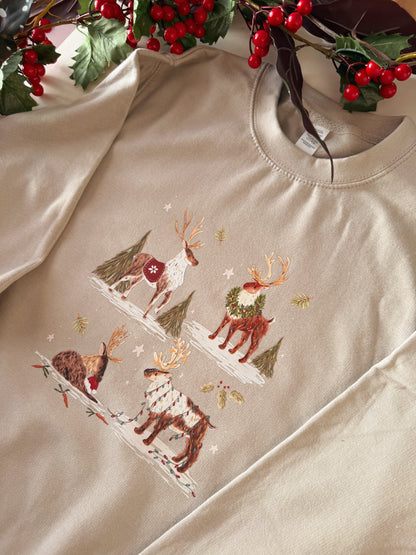 Reindeer Christmas Sweatshirt - ADULT