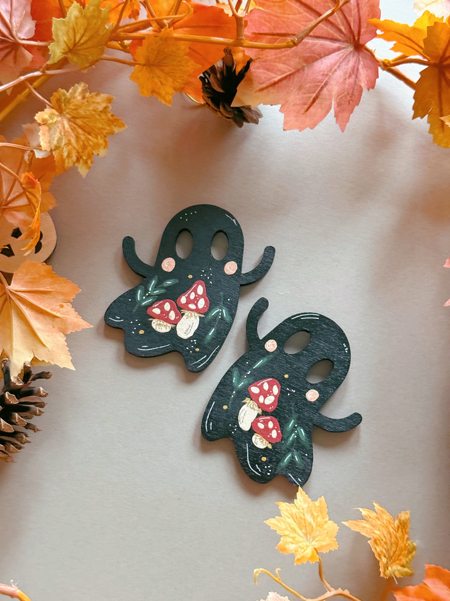 Wooden Ghost Decoration