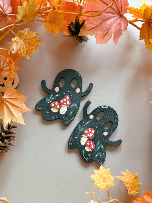 Wooden Ghost Decoration