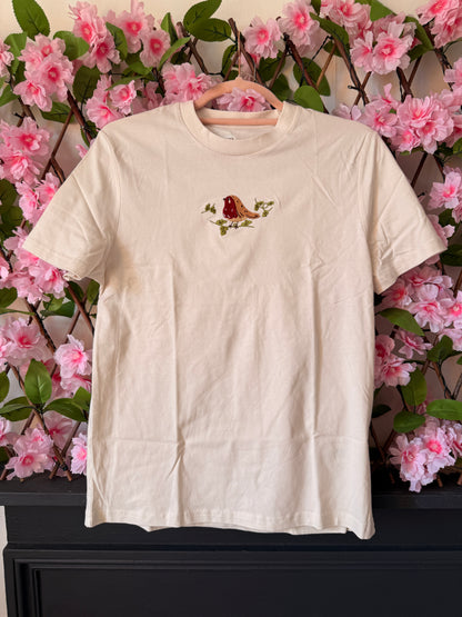Robin Embroidered T-Shirt - Organic Cotton