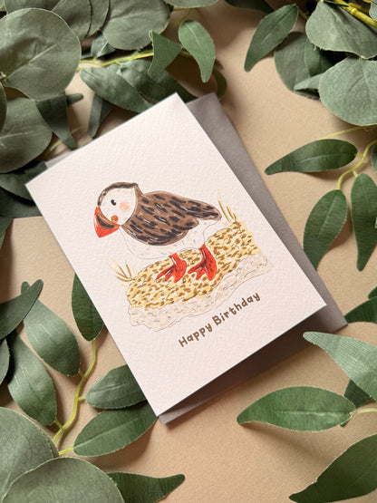 Puffin Birthday Card