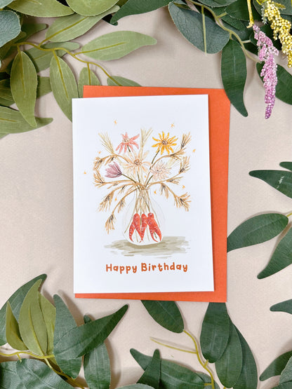 Carrot Vase Birthday Card