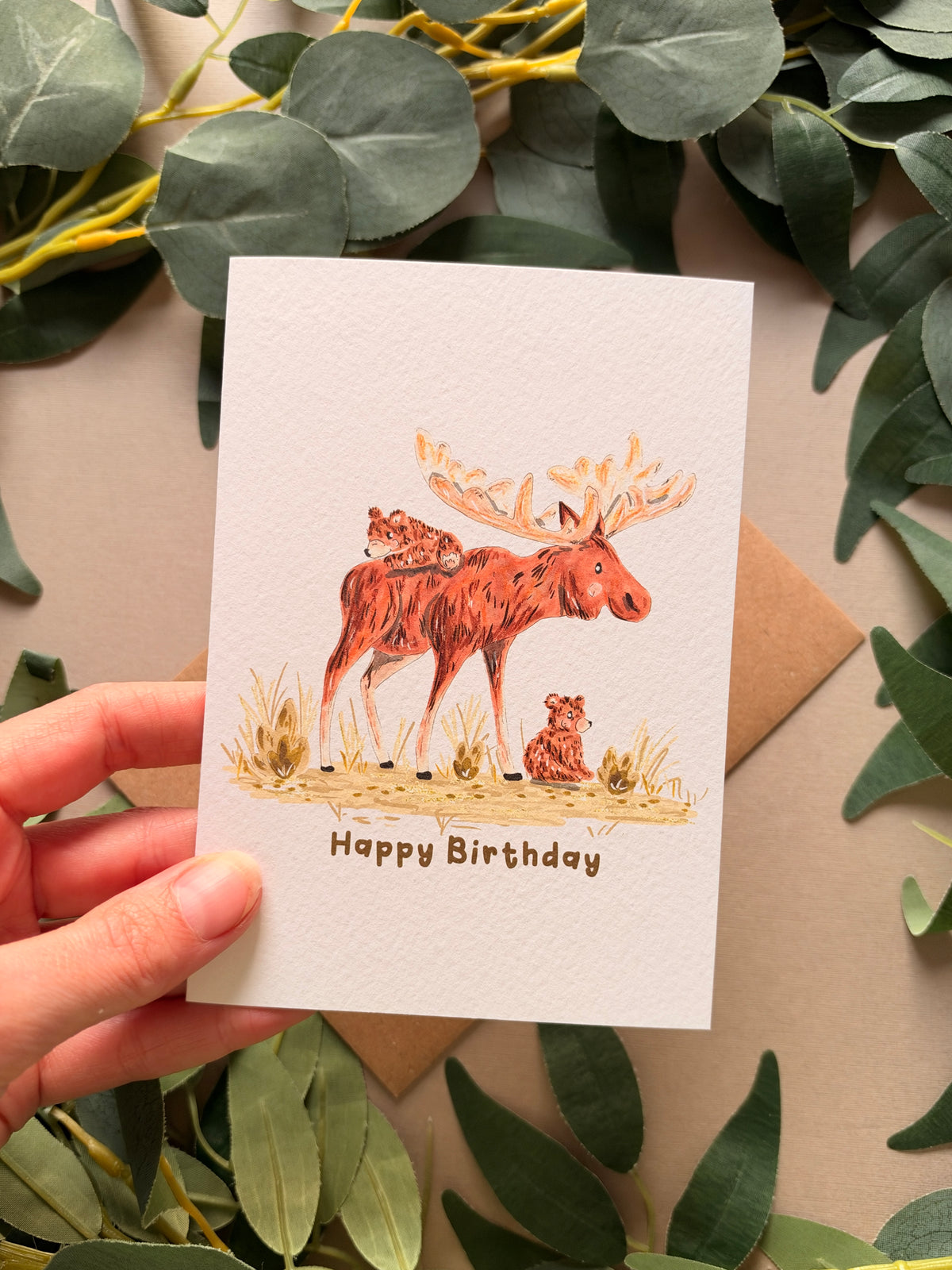 Moose Birthday Card