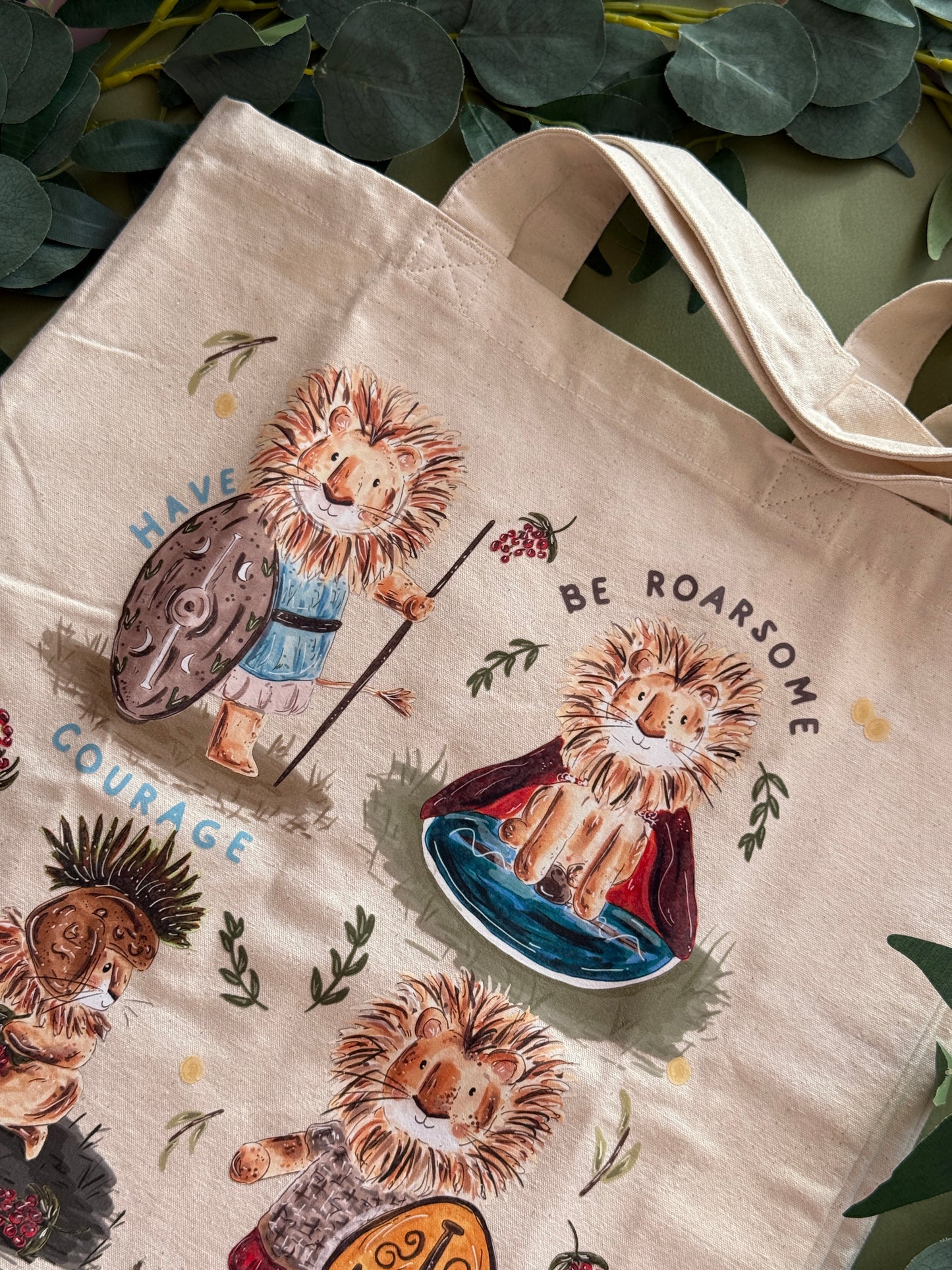 Warrior Lion Giant Tote Bag