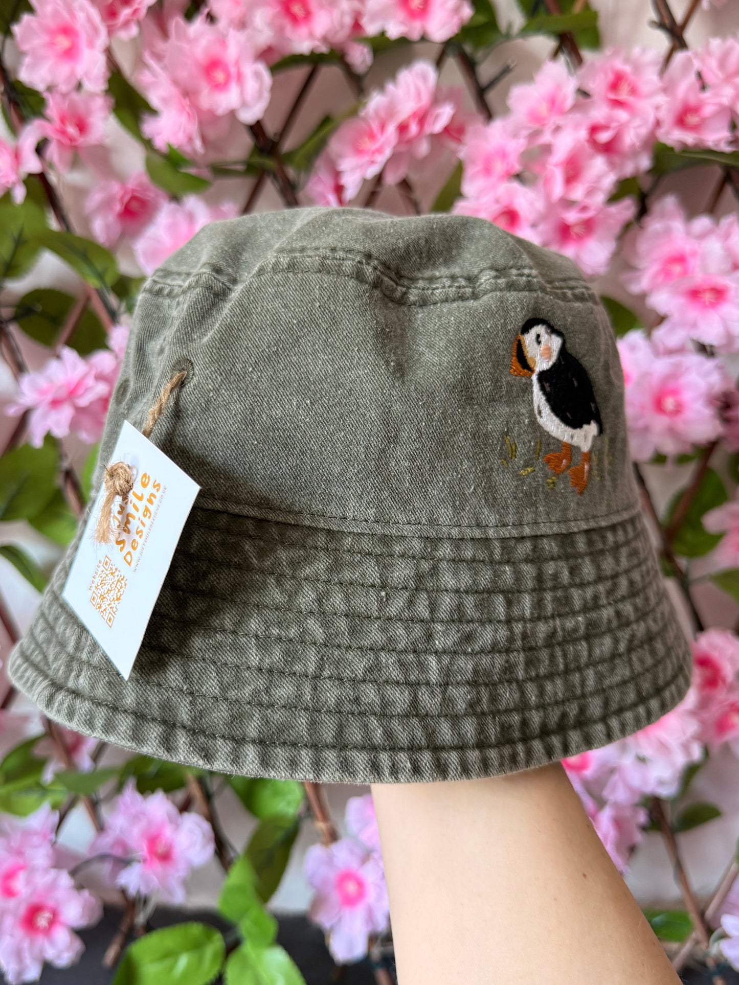 Puffin Embroidered Bucket Hat