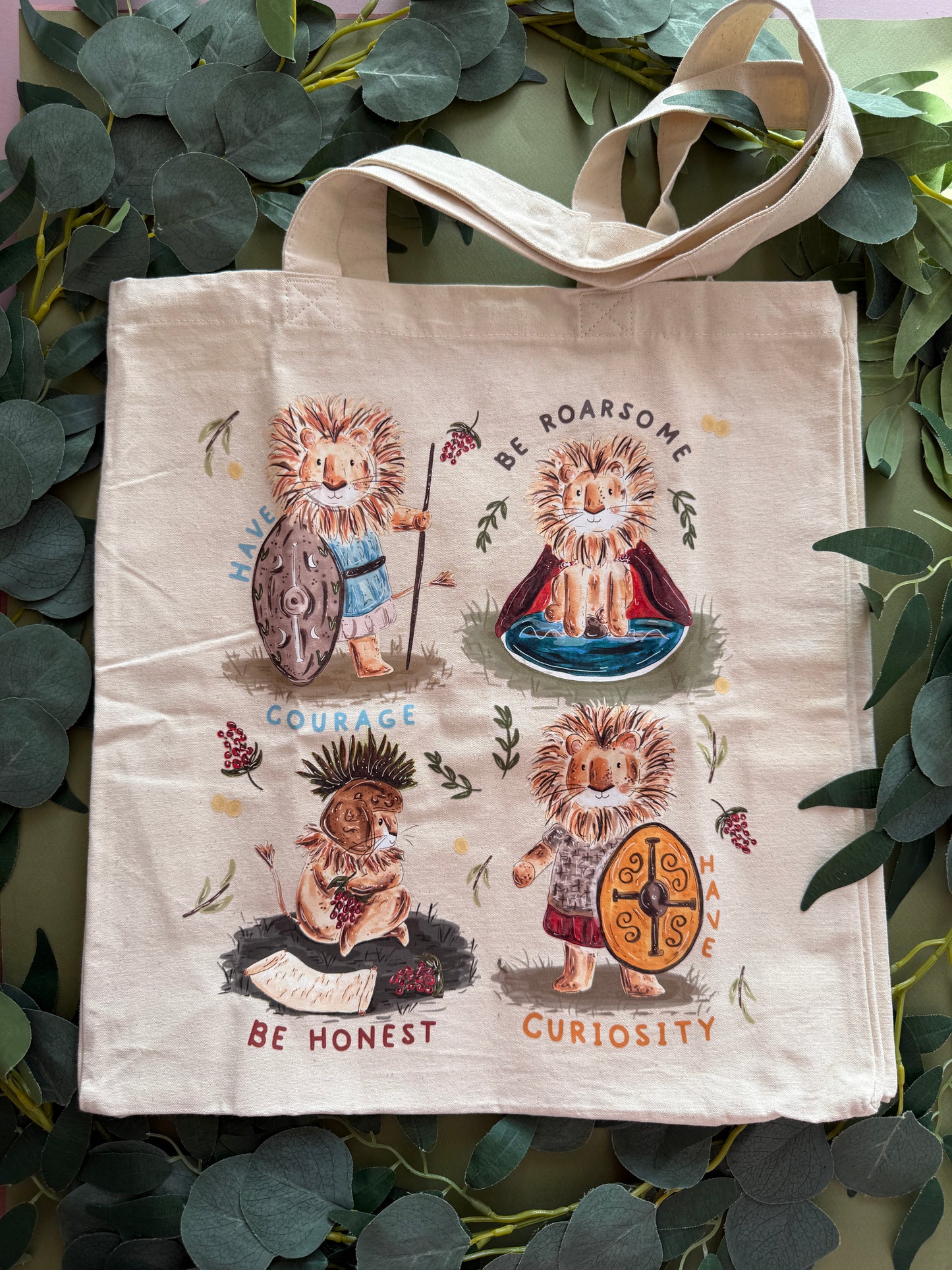 Warrior Lion Giant Tote Bag