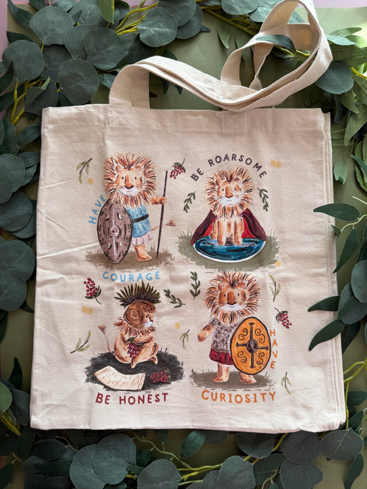 Warrior Lion Giant Tote Bag