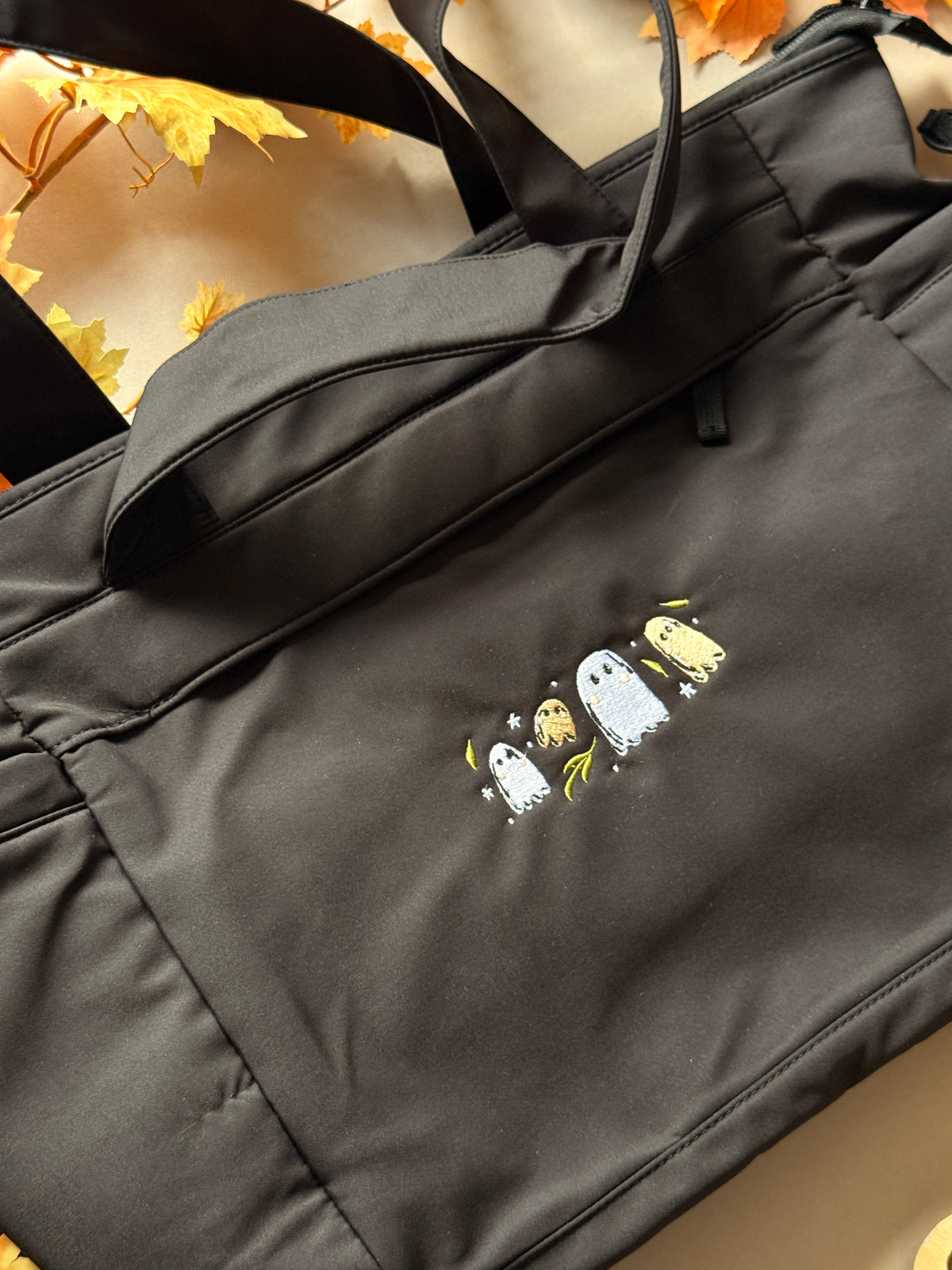 Ghost Embroidered Weekender Tote
