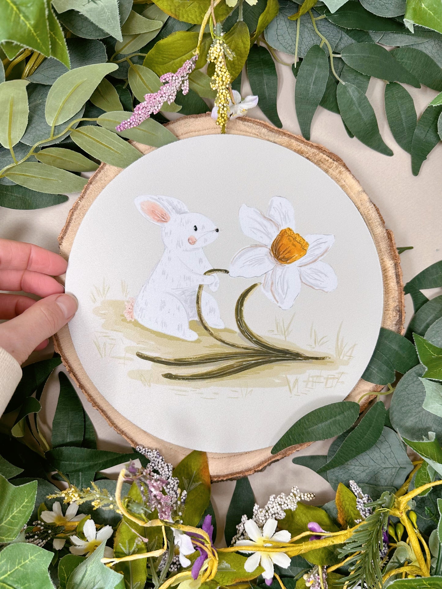 Daffodil Rabbit Mousemat