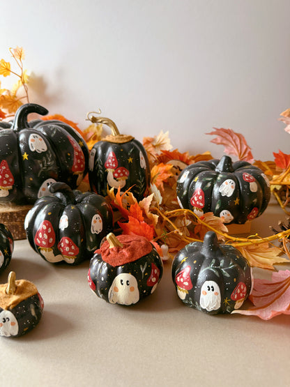 Mushroom Ghost Pumpkins