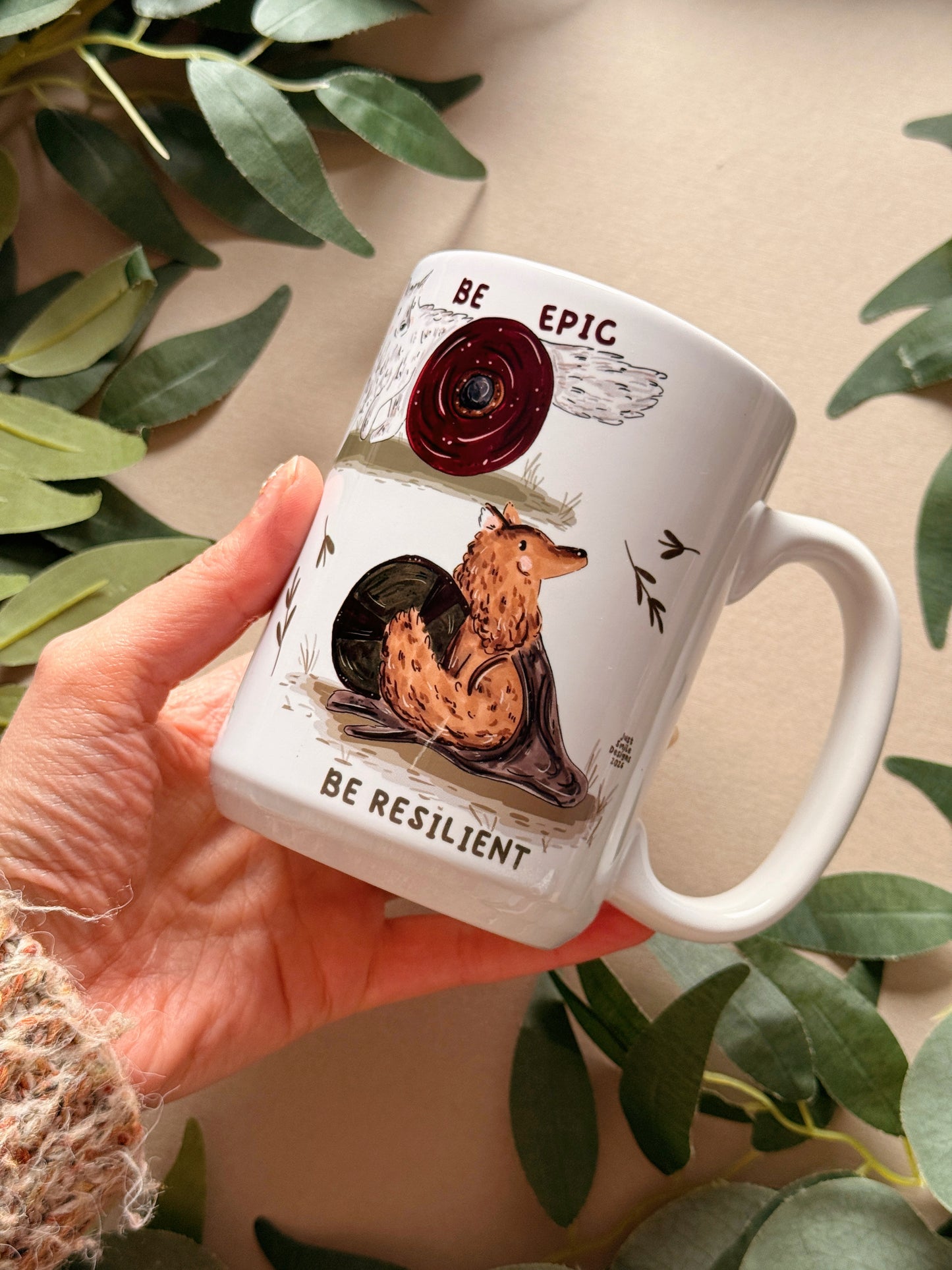 Wolves Tall Ceramic Mug
