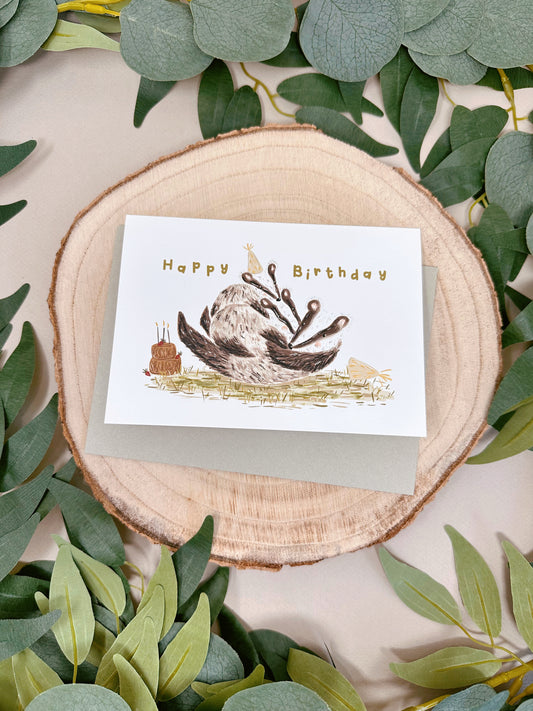 Badger Family Birthday Card