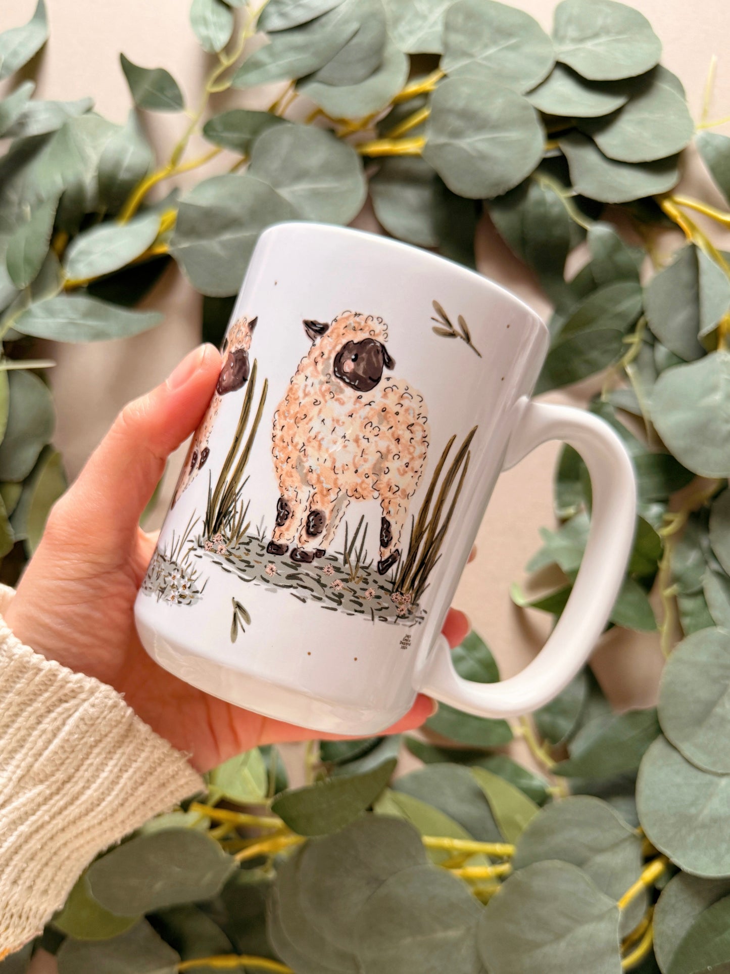 Lamb Tall Ceramic Mug