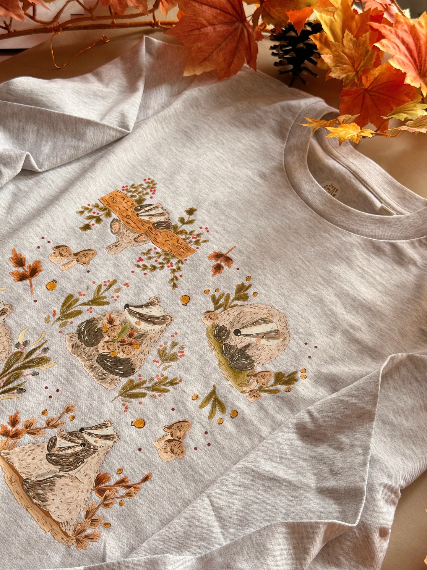 Woodland Badger Top - Organic Cotton