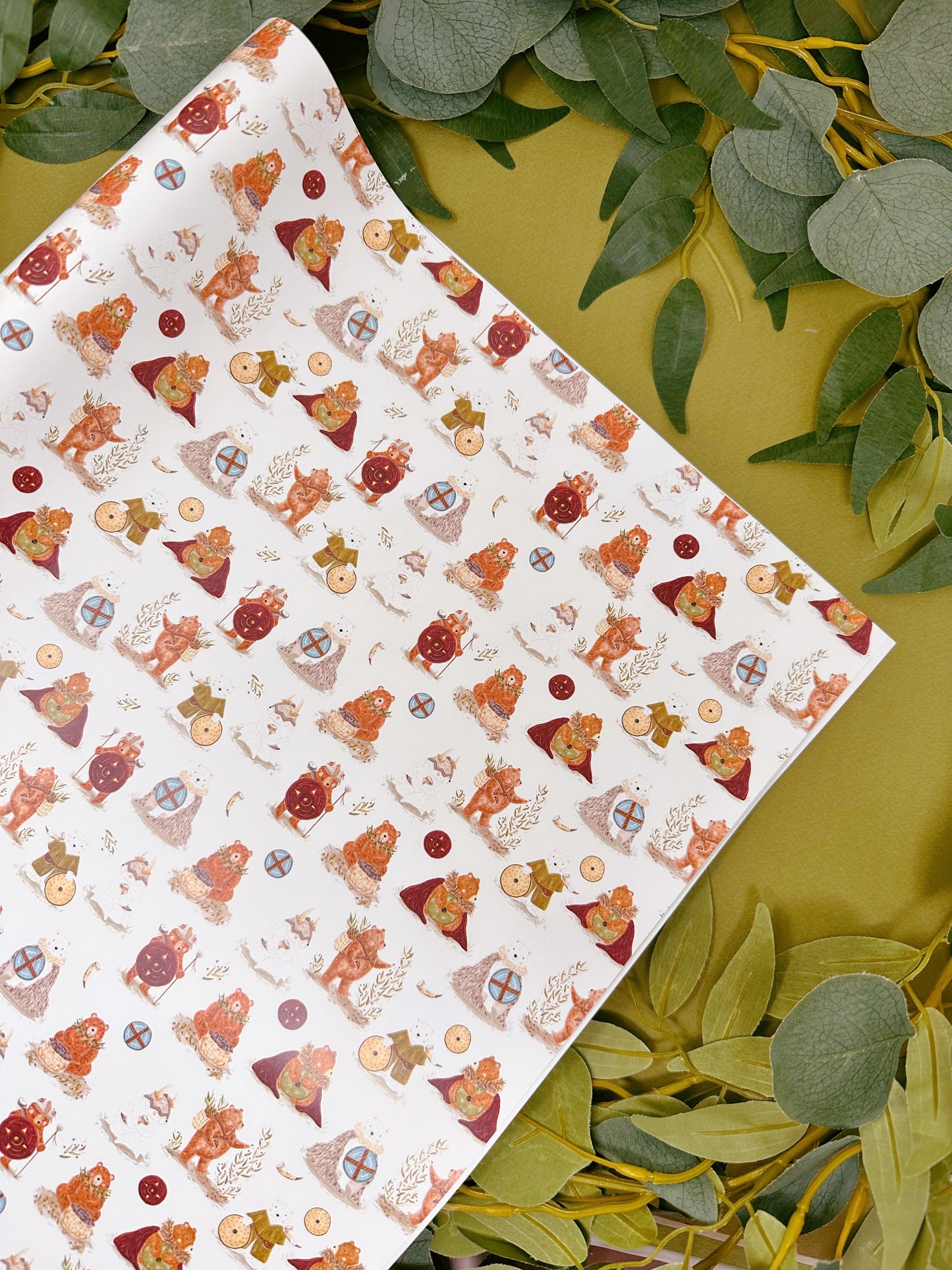 Viking Bear Wrapping Paper