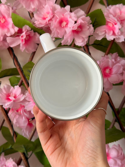 Sunflower Ghost Enamel Mug