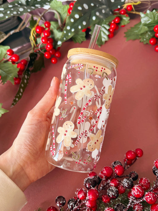 Gingerbread Glass Tumbler