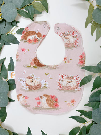 Sakura Hedgehog Bib - Rounded