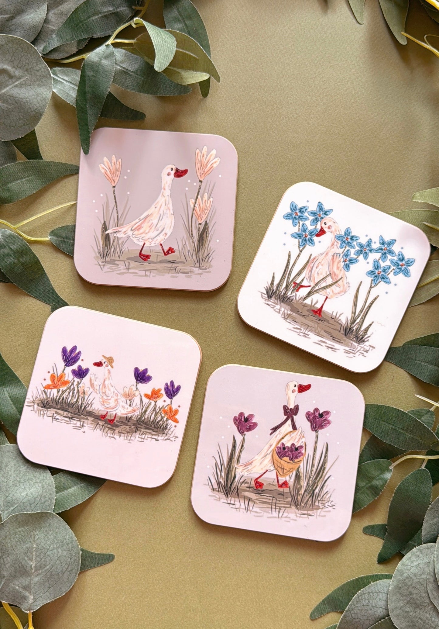 Floral Duck Coaster