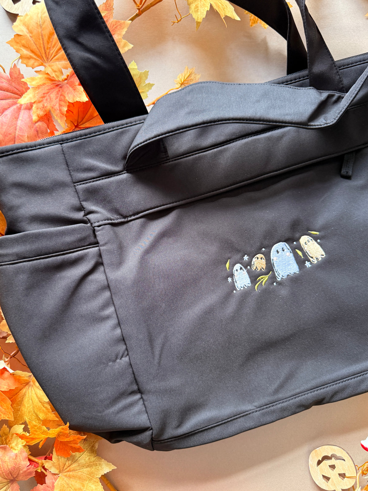 Ghost Embroidered Weekender Tote