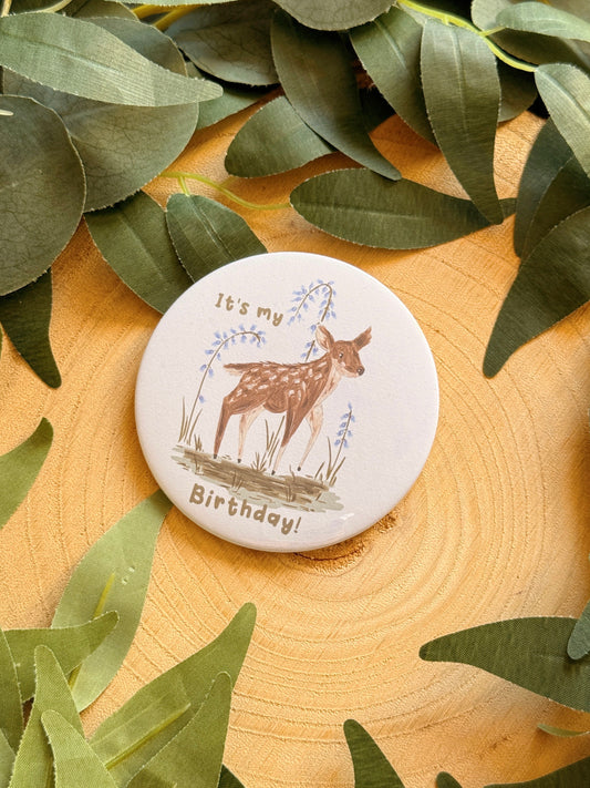 Deer Birthday Badge