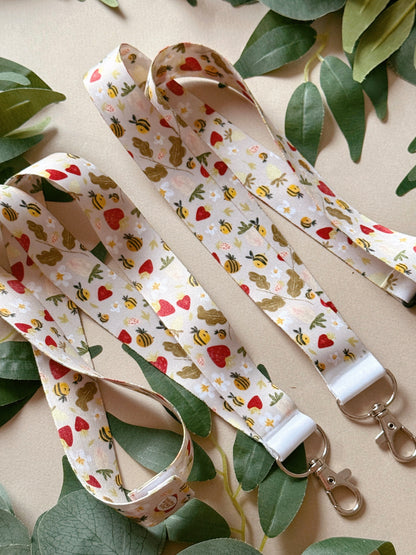 Strawberry Bee Lanyard