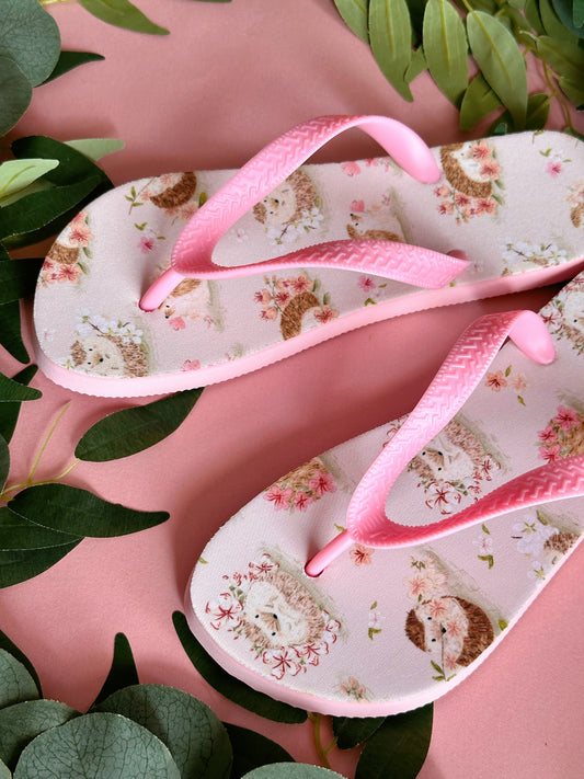 Sakura Hedgehog Flipflops - Adult