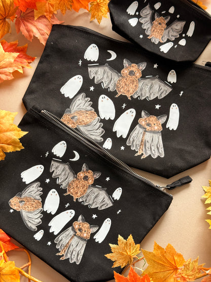 Bat ghost Zip Case