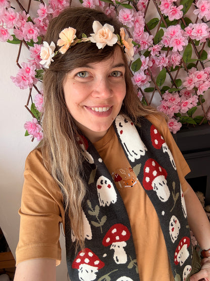 Mushroom Ghost Scarf
