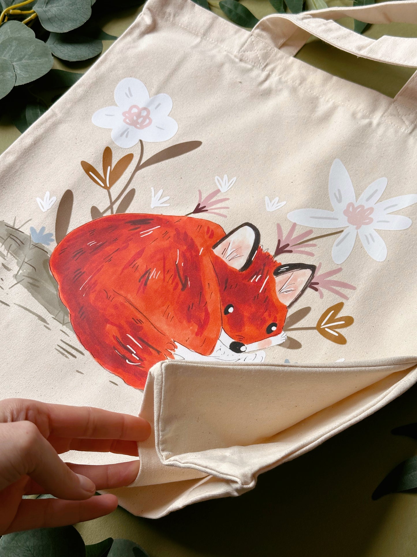 Daisy Fox Giant Tote Bag